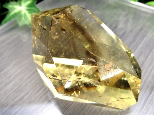 連層 ファントム 入り シトリン フリーフォーム ポリッシュ 最大幅70mm 重さ112g 濃厚発色 黄水晶 11月の誕生石 一点もの ブラジル産 パワーストーン 天然石