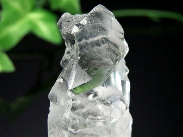 まるで ジュエリーアイス ヒマラヤ水晶 エッチドクォーツ 蝕像水晶 単結晶原石 最大幅約50mm 重さ25.7g 自然が作り出す芸術的な幾何学模様