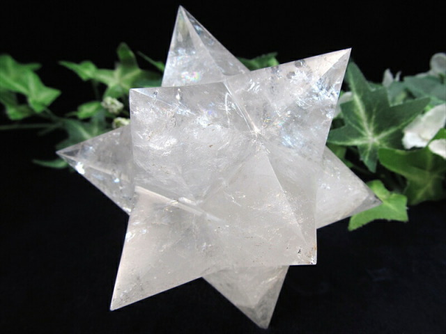超希少 レムリアンシード 贅沢使用 レムリアン水晶 アステロイド 小星型12面体 置物 最大幅約101mm 重さ414.5g 五芒星と六芒星と正十二面体を兼ね備える