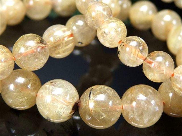 繊細に内包する金針】 ゴールドルチルクォーツ 1粒売り 10ミリ 水晶の