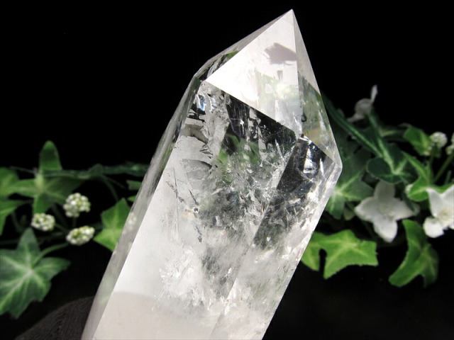 水晶 ポイント 六角柱 置物 高さ139mm 重さ353g 極上超透明 水晶 クリスタル 水晶ポイント 浄化 インテリア 一点もの ブラジル産 パワーストーン 天然石