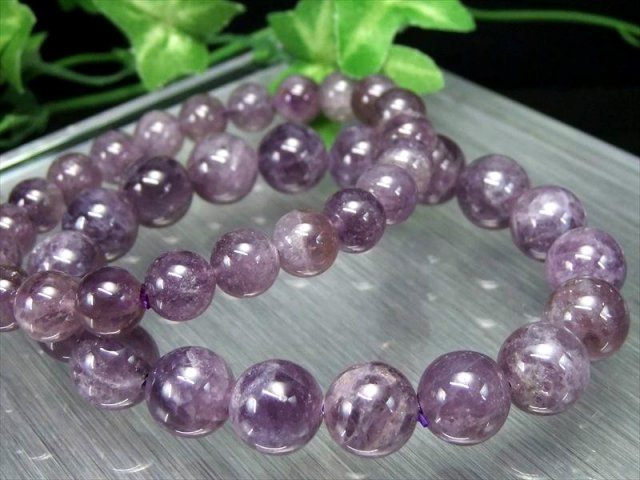2A マリアライト ブレスレット 7.5mm-8mm×25珠前後 パープル