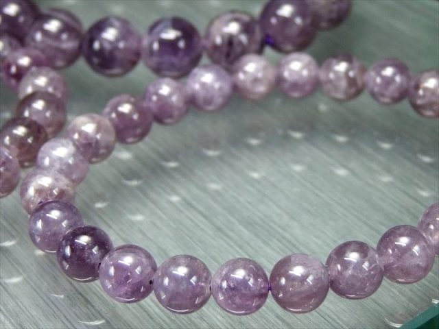 2A マリアライト ブレスレット 7.5mm-8mm×25珠前後 パープル