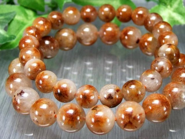 フラワールチルクォーツ ブレスレット 8.5mm-9mm×22珠前後 希少な星状