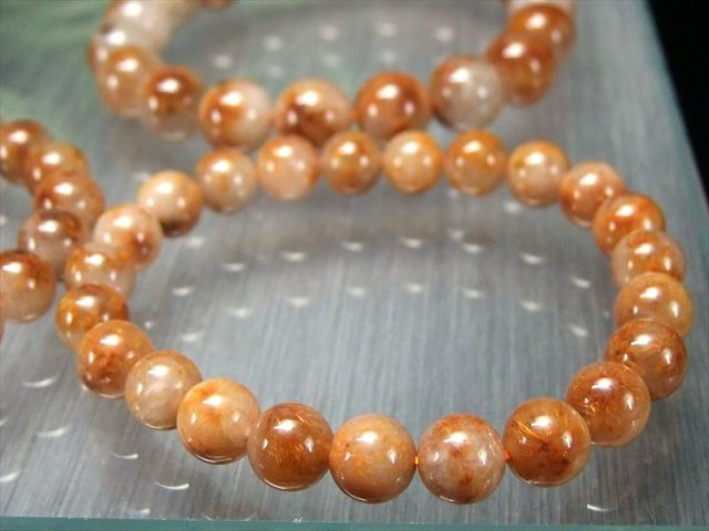 フラワールチルクォーツ ブレスレット 8mm-8.5mm×23珠前後 希少な星状