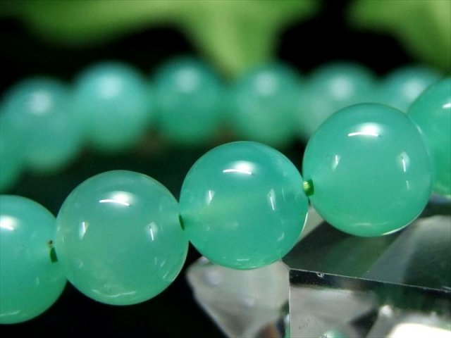バイヤー厳選 5A クリソプレーズ ブレスレット 8.5mm-9mm×22珠 透明感バツグン 夢や希望の道を開く石 1点もの オーストラリア産 パワーストーン 天然石