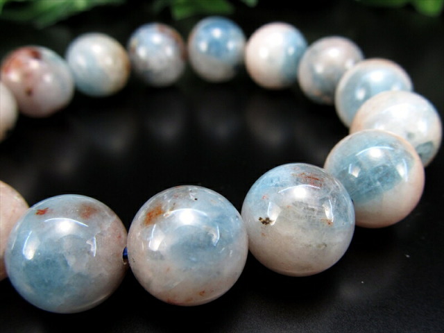 店頭展示中 大珠 アイランド アクアマリン ブレスレット 13mm-13.5mm