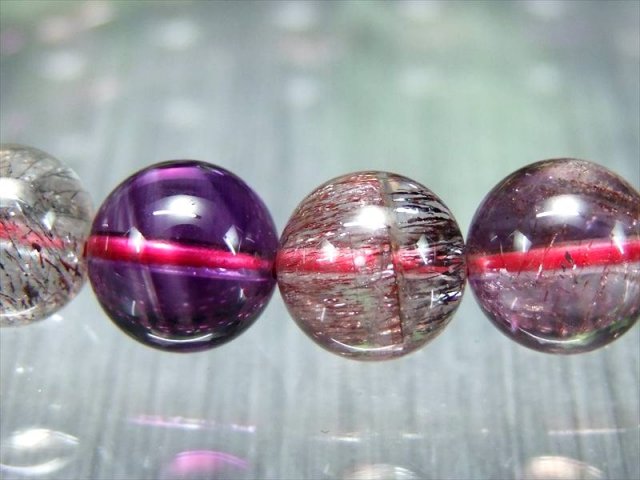 店頭展示中 バイヤーオススメ 大当たり S級 スーパーセブン ブレスレット 8.5mm-9mm×22珠 一点もの バイヤー厳選 海外入荷 海外直送 ブラジル産