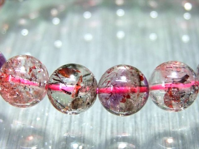 超透明 S級 スーパーセブン ブレスレット 8.5mm-9mm×22珠 別格の美しさ