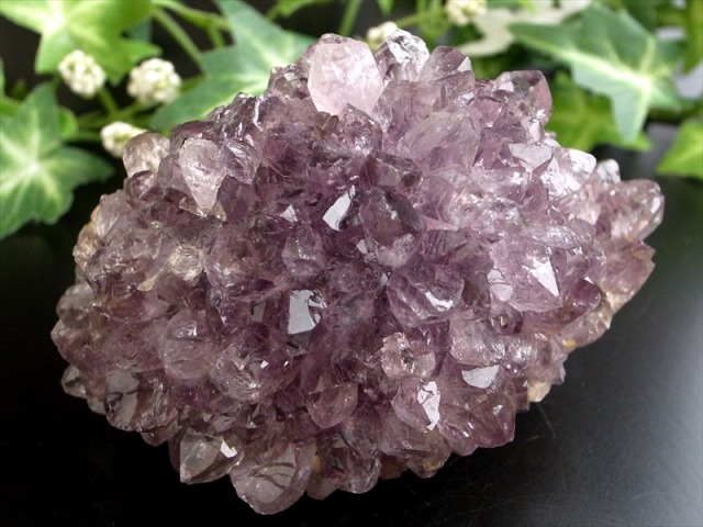 これぞ 花咲き 5A フラワー アメジスト クラスター 最大幅約80mm 重さ230g 美結晶 愛の守護石 紫水晶 天然石 1点物 ブラジル 産 パワーストーン 天然石