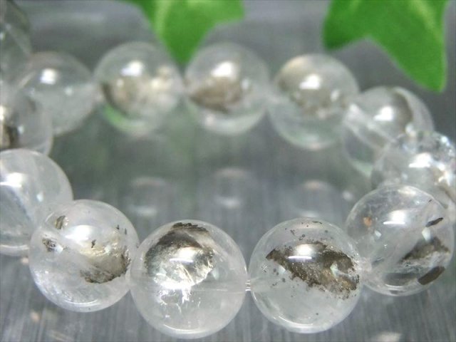 たっぷり マーカサイトインクォーツ ブレスレット 10.5mm-11mm×19珠 希少なマーカサイトとライモナイトの共演 酸化が生み出す自然な色彩変化