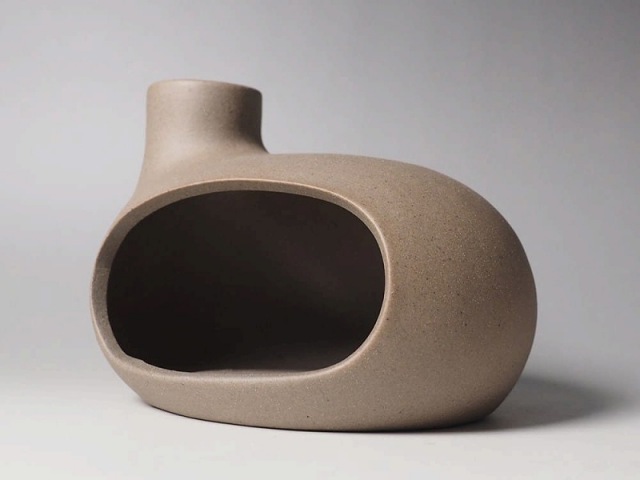 モダンセラミック インセンスバーナー 卓上暖炉型 横幅約12cm 高さ約