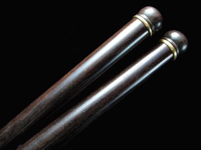 紫檀木のお香立て お香ボックス 全長約23.5センチ 丸筒禅シリーズD