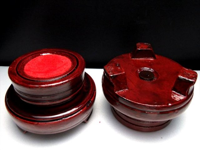 四大神獣陰陽 クリスタルガラス製 丸玉 専用台座付き 直径約80mm