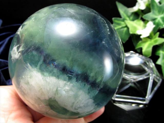 まるで美しい天使の羽 虹入り エンジェルフェザーインフローライト 丸 