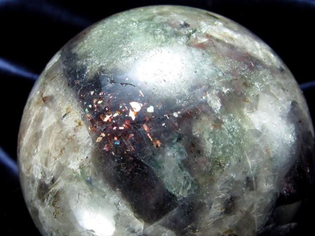 直径約38.7mmアイオライトサンストーン スフィア サンムーンストーン