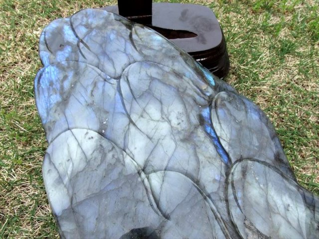 特大サイズ 最強守護・強運 対峙する双龍(龍神)と天珠 ラブラドライト