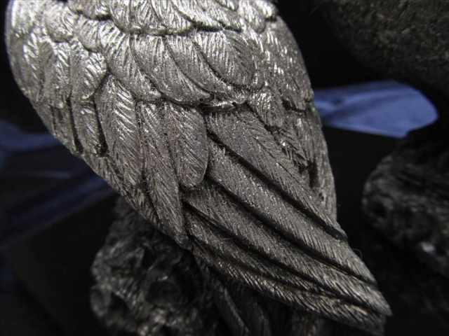 フクロウ ミミズク 切り株 石材彫刻 置物 インテリア