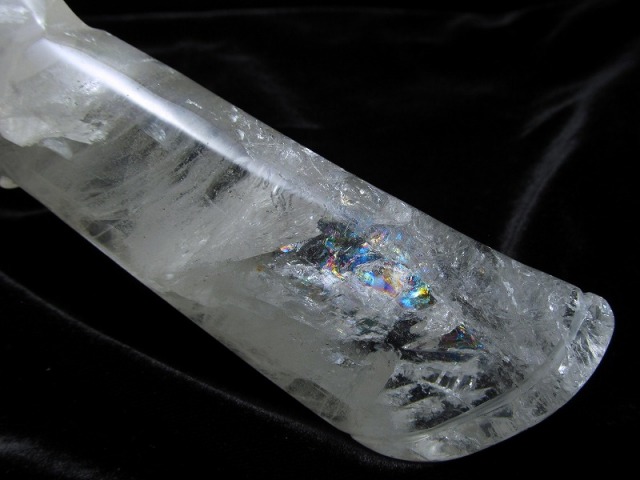 激レア 虹入り 透明天然水晶 ナイフ 長さ約23.5cm 重さ約364g