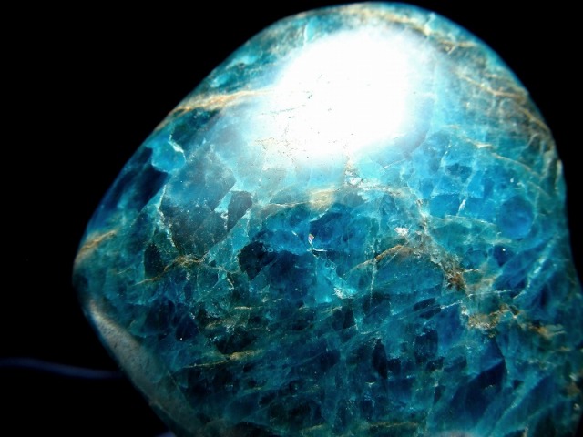 ブルーアパタイトハート35.4g③