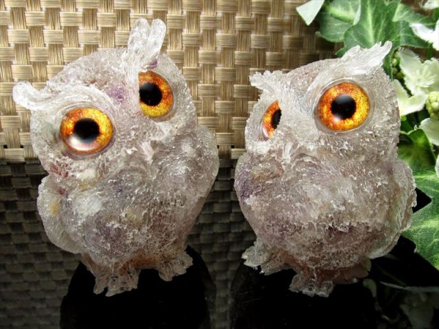 ❤️丸っこツヤツヤ✨フクロウ❤️オルゴナイト 置物 ふくろう 梟 