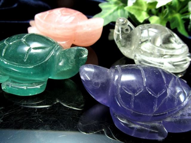 天然石 馬 置物 6種類 （選べる4種類 天然石 亀彫刻置物 1個売り 重さ  