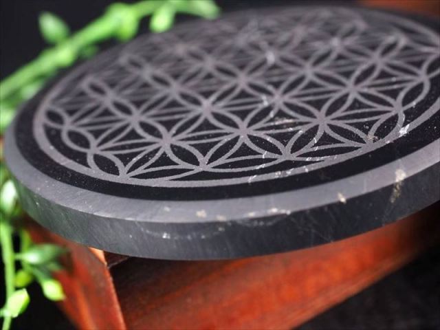 ☆特選NEW☆希少レア☆奇跡の石【シュンガイトフラワーオブライフ