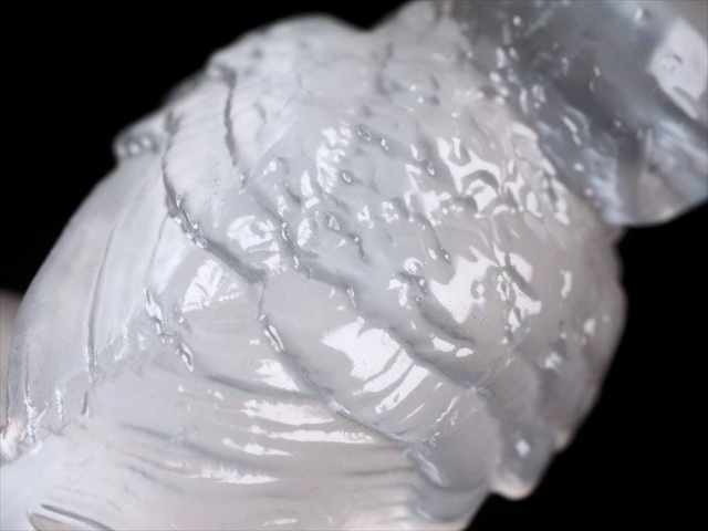 セレナイト（透石膏）フクロウ 彫刻 置物 タイプB 高さ約9cm-10cm 1個