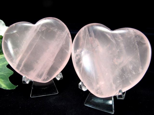 ☆特選一連☆愛の石♡【ローズクォーツ『紅石英』ハート型♡10mm