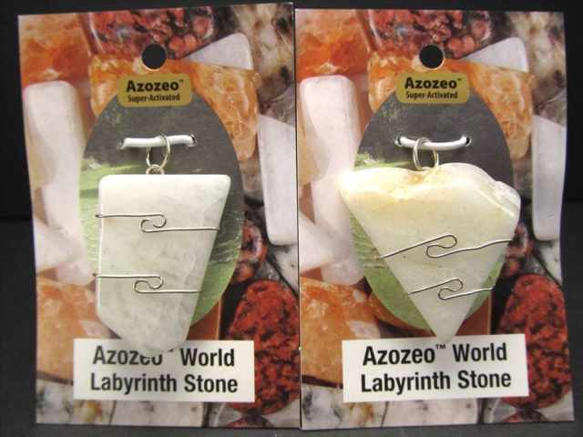 正規品 アゾゼオ ワールドラビリンス ストーン ワイヤーラップペンダントトップ アゼツライト Heaven&Earth Azozeo World Labyrinth Stone:Azeztulite