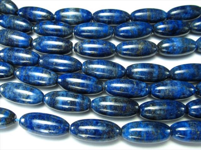 連売り ラピスラズリ (青金石) 天珠型 1珠の長さ約22mm 幅約10mm 一連