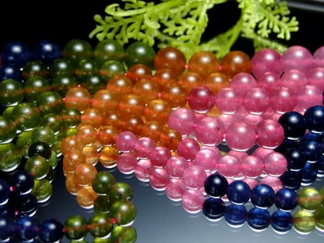 upd 8mm珠 トルマリンカラーMIX アゲート 一連 約38-40cm まるで宝石質 