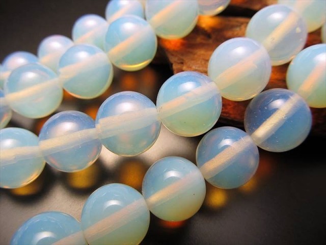 6mm珠 シンセティックオパール(オパライト) 一連 約37-40cm
