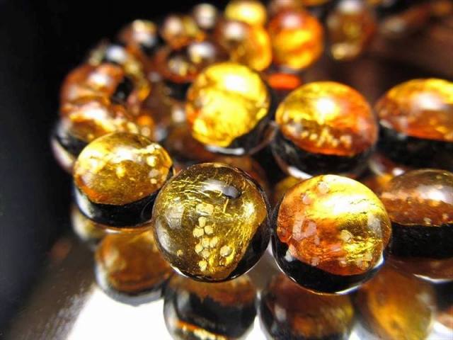 約8mm イエロー 蓄光ホタルガラス トンボ玉(とんぼ玉)ビーズ ラウンド