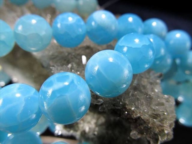 高品質ラリマースフィア大玉22.3mm サッカーボール模様極上海面模様