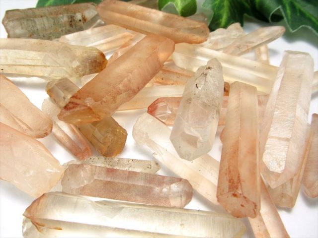 蜜柑水晶 タンジェリンクォーツ ２点 タンジェリンクォーツ 蜜柑水晶 天然石 水晶 鉱物 一点物 健康 | glanz