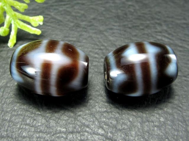 小天珠 A至純天珠 四線虎牙天珠(しせんこがてんじゅ) サイズ:15mm-16mm 