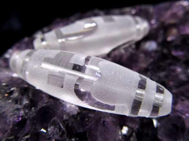 水晶天珠 宝瓶天珠(ほうびんてんじゅ) 最大長さ約37mm前後 1個売り 金 