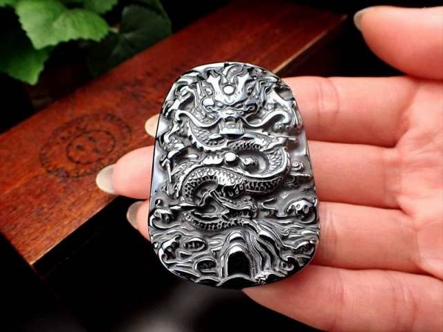 高純度 テラヘルツ鉱石 ドラゴン 龍 プレート 縦約53mm 1個売り