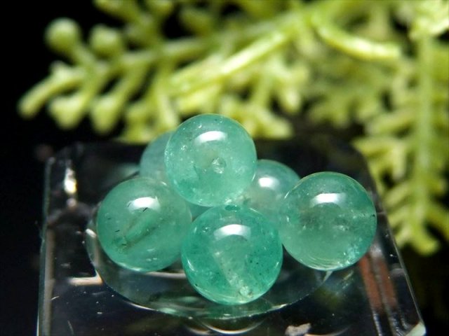 1粒売り 5A級 透明宝石質 エメラルド(翠玉) 6mm-6.5mm珠 世界4大宝石 5 