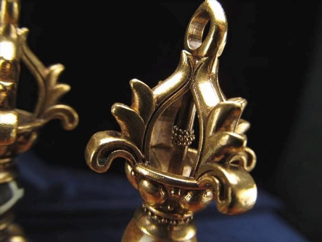亀甲長寿天珠 金剛鈴 ガンター 縦約64mm 天珠×密教法具 厄除け 邪気 