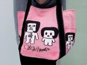 メール便対応 ピンク オカザえもん エコ トート バッグ(小) コットン トートバッグ(S) ゆるキャラ オカザエモン おかざえもん