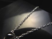 CHN096 高品質Silver925 ペンダントトップの相方 ロングあずきチェーン チェーン長さ45cm 幅約1.4mm 金具最大幅約3.2mm CHN096