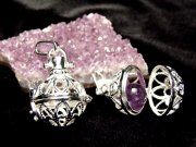 入れ替え可能 ゲージ(ボトル)タイプ ストーン入れ替えペンダント ボトルゲージ型 約14mmまでの天然石が入ります