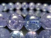 過去最高品質 S級 宝石質 タンザナイト ブレスレット 9.5mm-10mm×20珠 美麗 極上青紫 ポジティブに変換する タンザニア産 パワーストーン 天然石