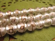 トンボ玉(とんぼ玉) 金彩二色玉タイプC ラウンド型 12mm 一連 約33cm 約30珠 昔ながらの人工ビーズ 激安 ビーズ rn-p