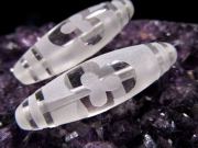 水晶天珠 菩提天珠 ぼだいてんじゅ 最大長さ約35mm-37mm 1個売り 迷い払拭・悩み解消・人間関係好転 クリスタル製 パワーストーン 天然石