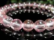 超透明ピンク ピンクトパーズ ブレスレット 7.5mm-8mm×25珠 美しいうる艶ピンク 引き込まれる透明感 神の領域と繋がる石 11月の誕生石 ブラジル産
