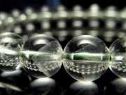 超透明 3A エメラルドグリーンファントム ブレスレット 7.5mm-8mm×24珠 澄み切った水晶に浮かぶ新緑のファントム 極上天然石 緑幻影水晶 一点もの