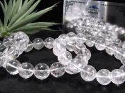 今だけ特価 サインジ産水晶ブレスレット 約10mm-10.5mm×19珠前後 シュワっと広がる ヒマラヤの神秘を感じる天然クォーツ パワフルで圧倒的な浄化力